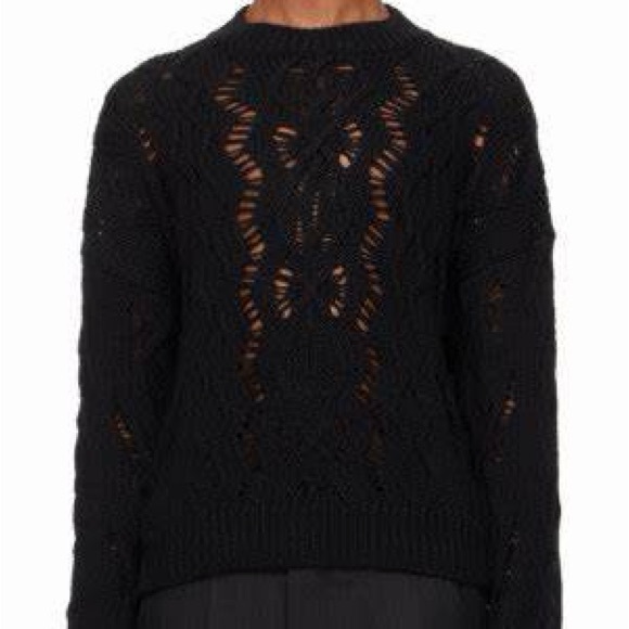 Our Legacy cable sonar Black Textured Knit Sweater - Picture 3 of 4